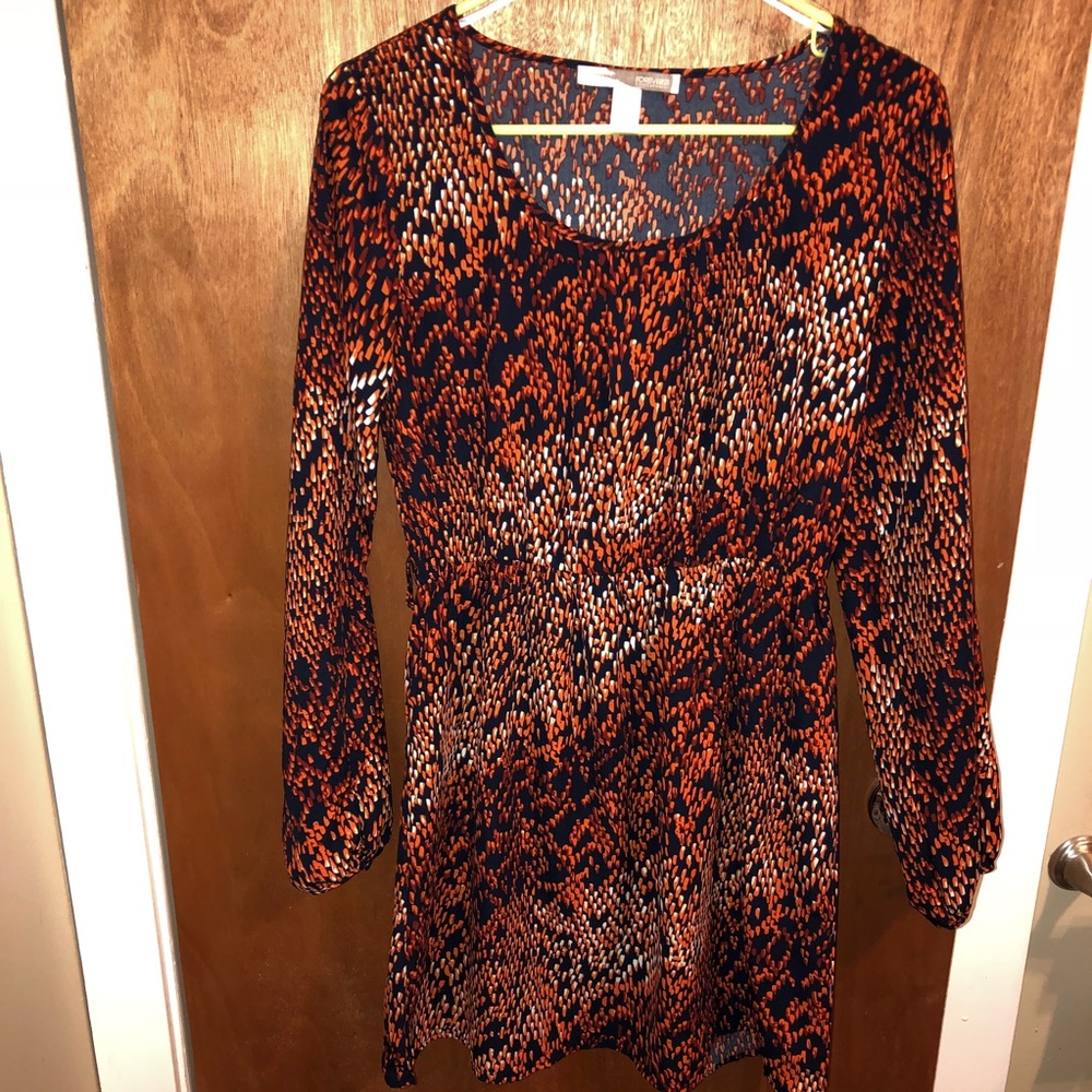Long Sleeve Printed Dress